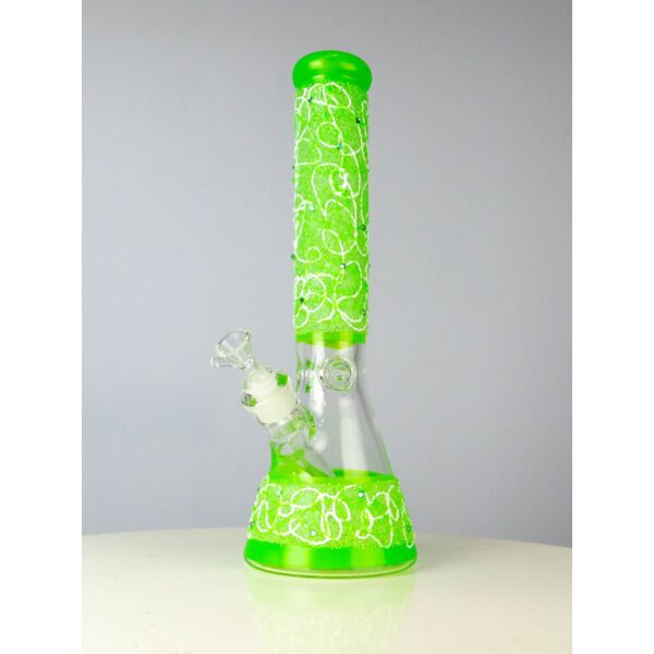 Abstract Beaker Water Pipe 15"