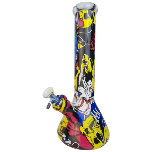 12.5"" Water Transfer Design Beaker Water Pipe - Multiple Designs Available