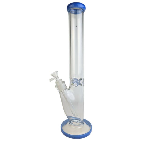 16.5" Colored Lip N Base Thick Bottom Straight Water Pipe - Different Colors Available