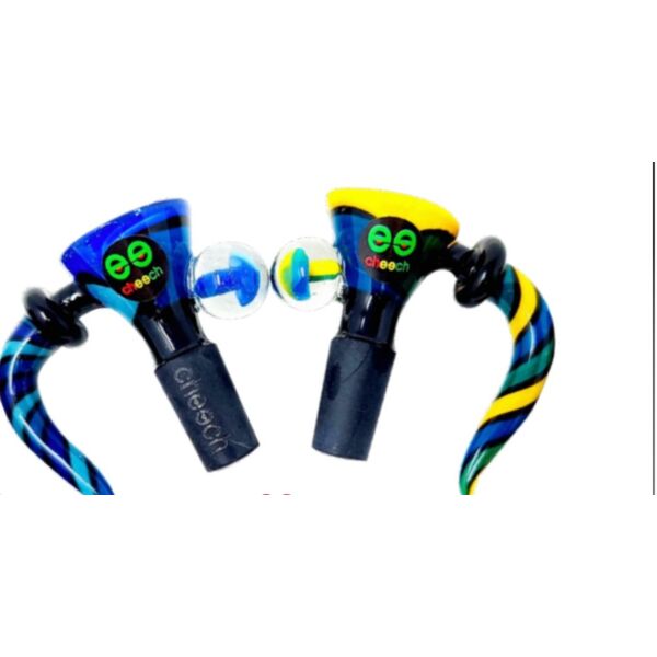 Cheech Glass 14 Male Candy Stripe Herb Slide With Horn