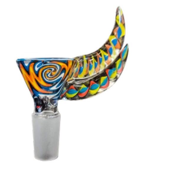 Cheech Glass Wig Wag Dual Horn Herb Slide 14mm Male