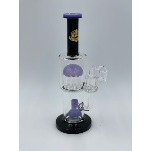 12" Illuminati Glass Showerhead To Tree Perc Full Color Two Tone Water Pipe - Colors May Vary