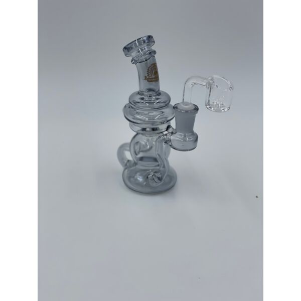 6" Illuminati Glass Mini Klein Recycler Water Pipe - Colors May Vary