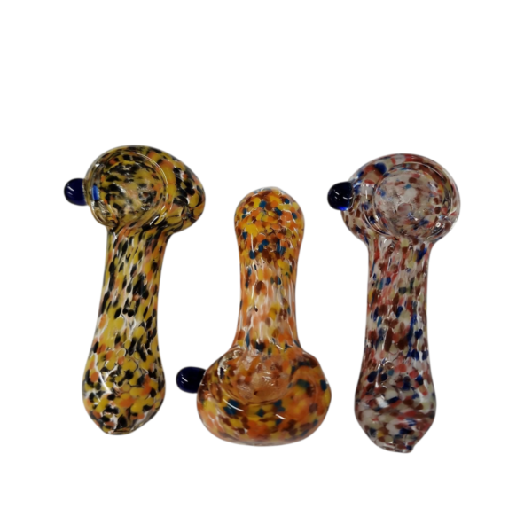 3.75" Spotted Glass Hand Pipe | Assorted Colors
