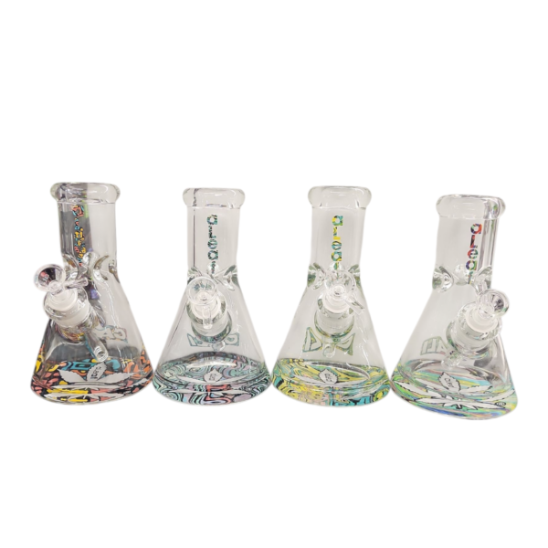 aLeaf® 8" Abstract Beaker Water Pipe | Assorted Colors