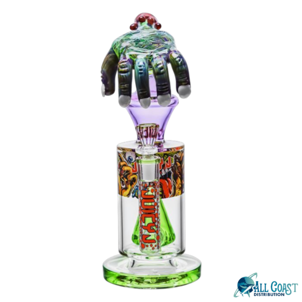 Juicy J Glass 12" Vibrant, Monstrous, Claw-Hand Water Pipe