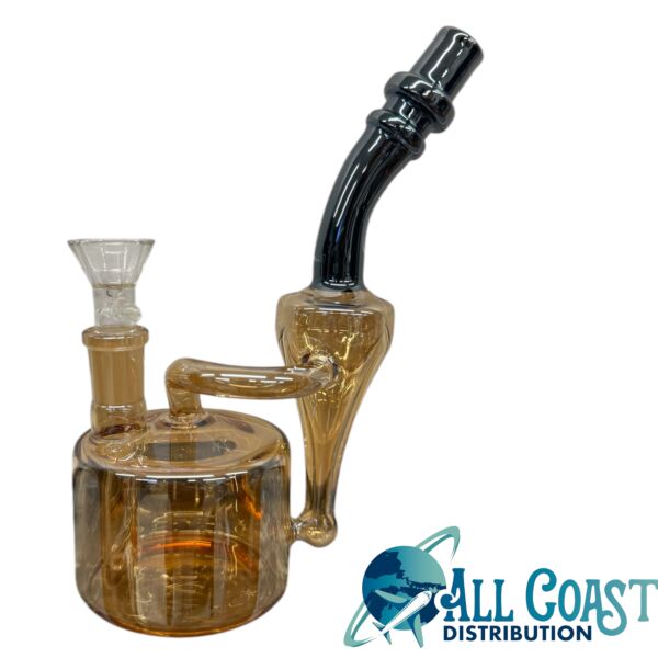 8" Two Tone Electro Plated Recycler Water Pipe