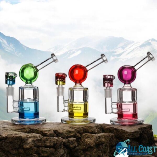 Cheech Triple Glycerin Rig With Double Colored Bowl with Dab Pad