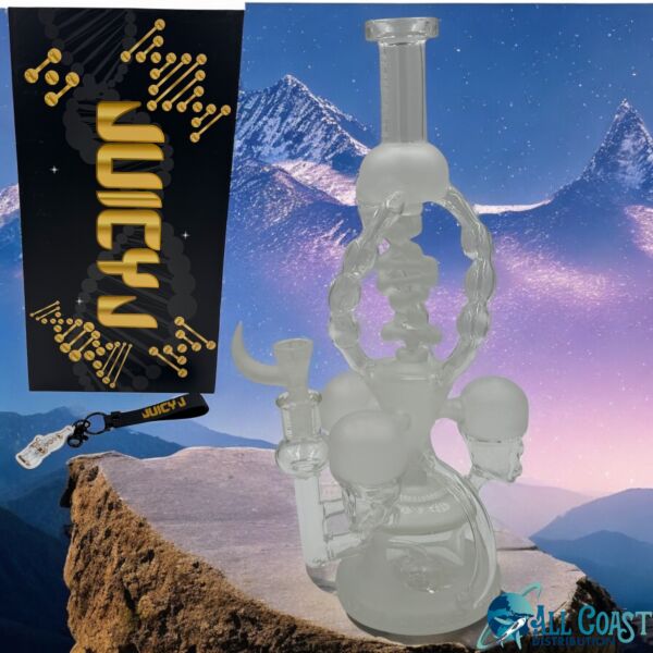 Juicy J Glass 14" Waterpipe | FROSTED CYBORG MOLECULE