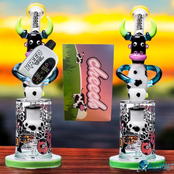 Cheech 13" Glass Cow Waterpipe